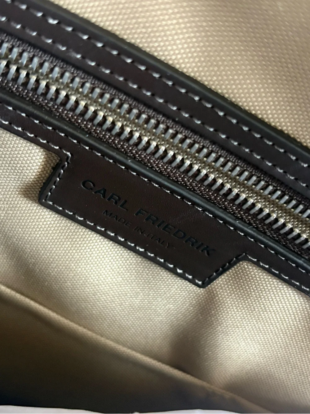 Carl Friedrik- Authentic NWT Palissy Briefcase- Grained Leather, Chocolate